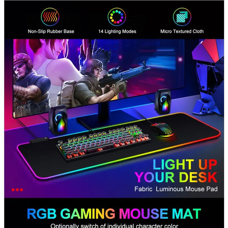 MOUSE PAD GAMER LANÇAMENTO COM LED - IDEAL PARA JOGOS