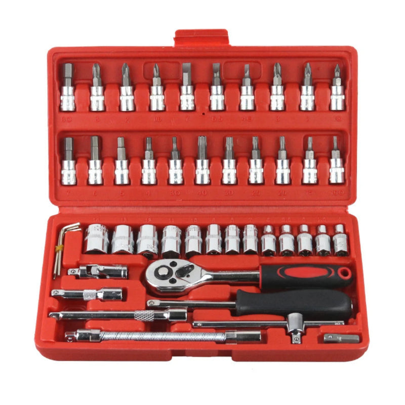 KIT DE FERRAMENTA PROFISSIONAL - 46 PEÇAS DE ALTA QUALIDADE