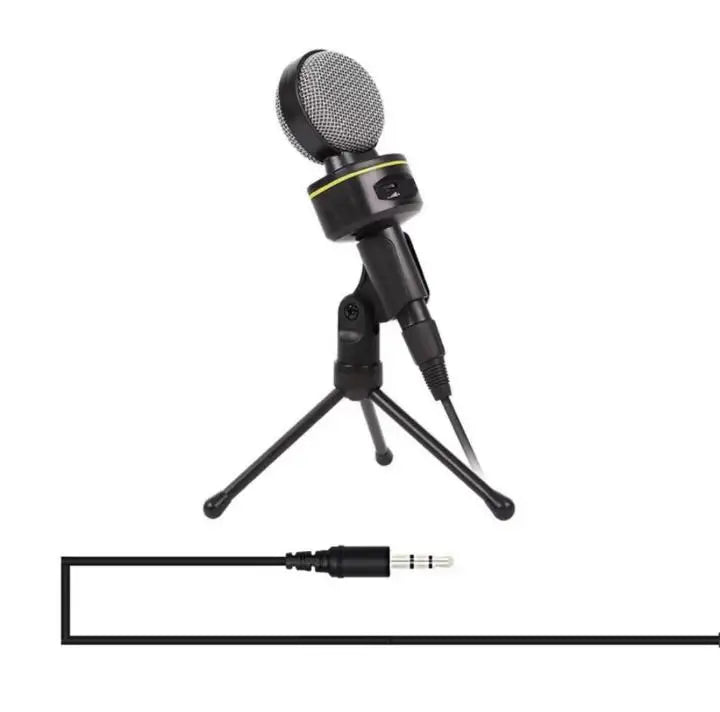 MICROFONE CONDENSADOR OMNIDIRECIONAL PRETO S-930 COM TRIPÉ